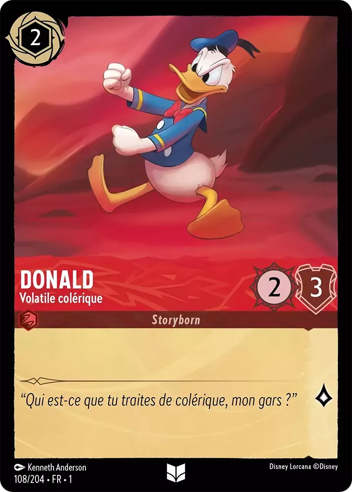 108/204 - Donald - Lorcana : Premier Chapitre