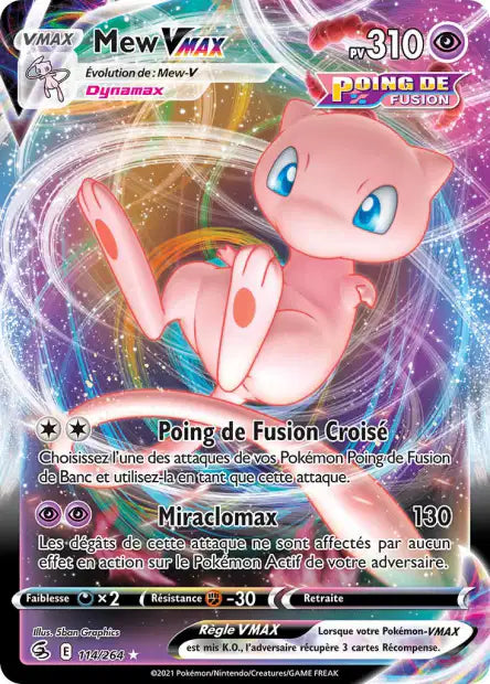 114/264 - Mew-VMAX - EB8 Poing de Fusion