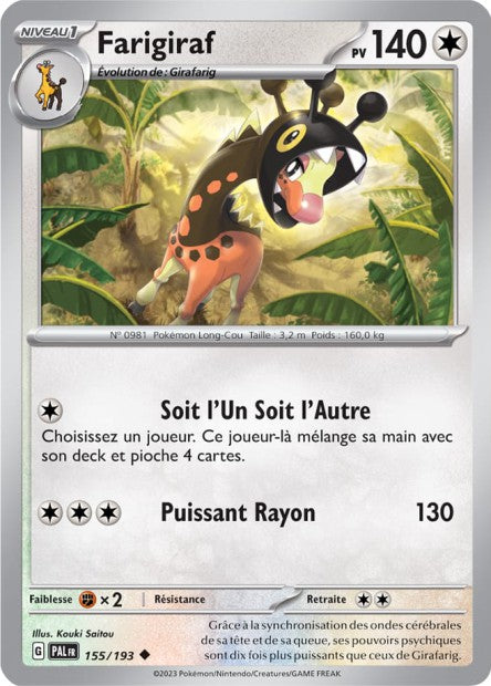 155/193 - Farigiraf - EV02 Évolutions à Paldea