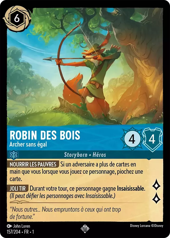 157/204 - Robin des bois - Lorcana : Premier Chapitre