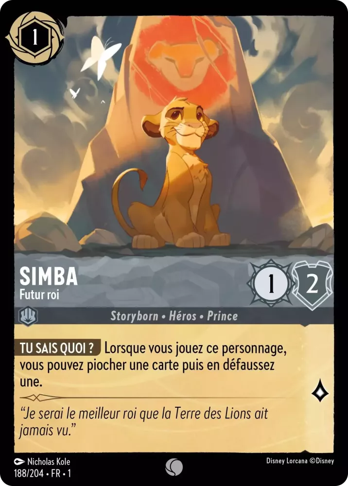 188/204 - Simba - Lorcana : Premier Chapitre