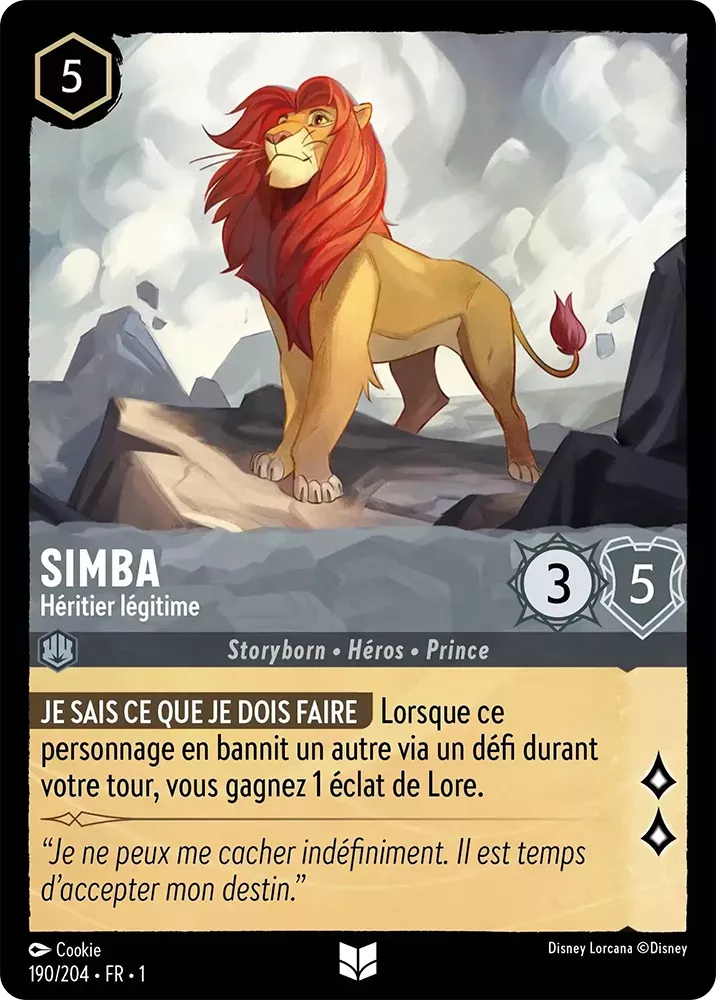 190/204 - Simba - Lorcana : Premier Chapitre