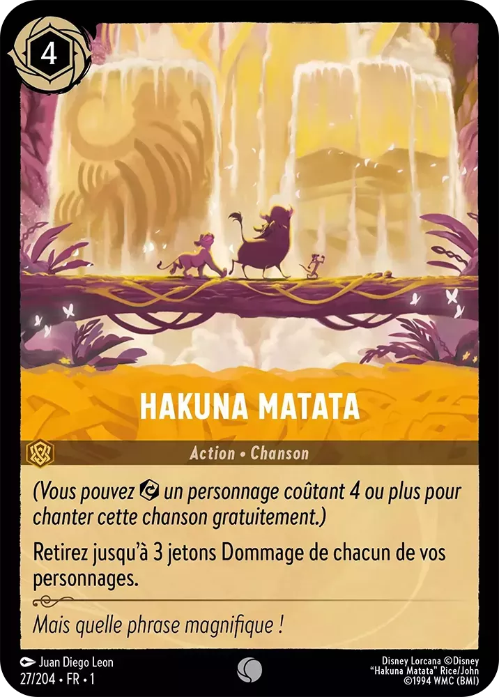 027/204 - Hakuna Matata - Lorcana : Premier Chapitre