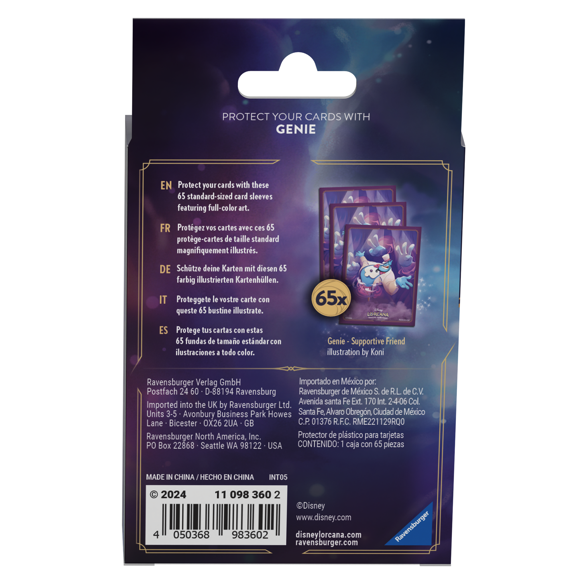 Lorcana - Ravensburger - Sleeve - illustré - Génie