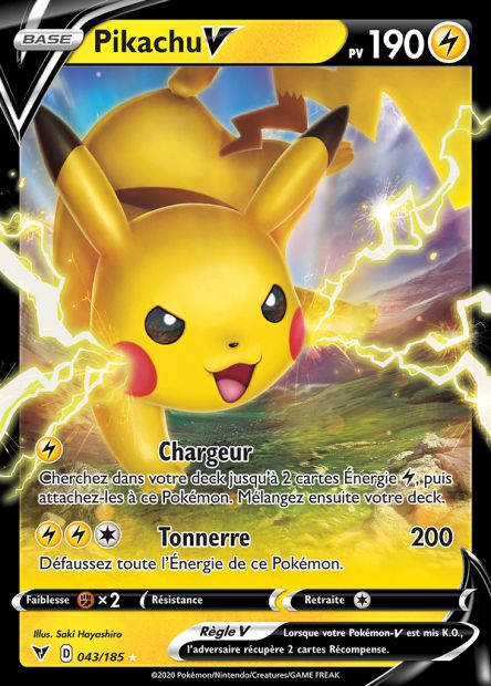 043/185 - Pikachu-V - EB4 Voltage Éclatant