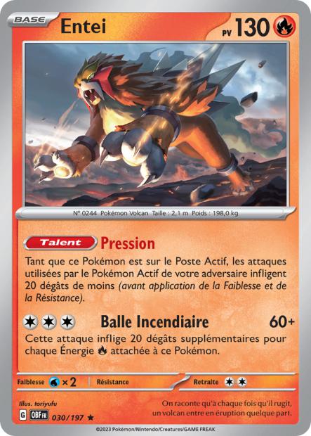 030/197 - Entei - EV03 Flammes Obsidiennes