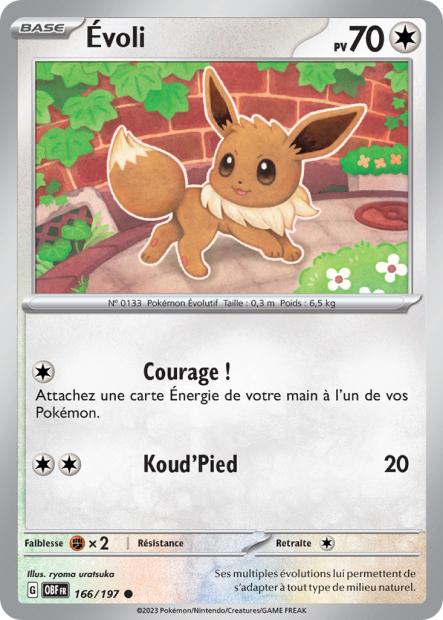 166/197 - Evoli - EV03 Flammes Obsidiennes