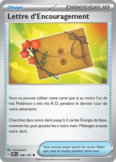 189/197 - Lettre d'Encouragement - EV03 Flammes Obsidiennes