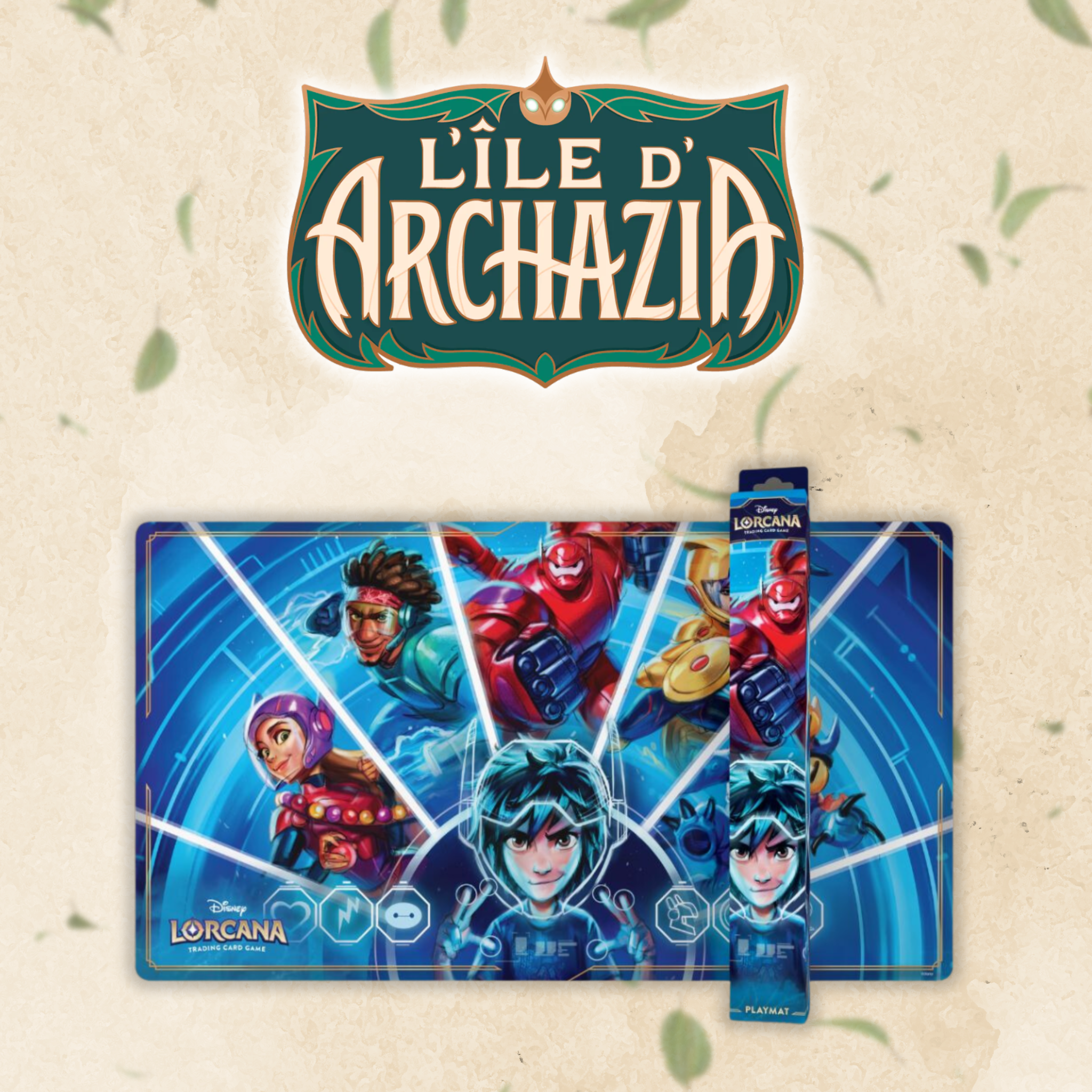 Tapis de Jeu - Nouveaux Héros - Disney Lorcana - Chapitre 7 - L'Île d'Archazia