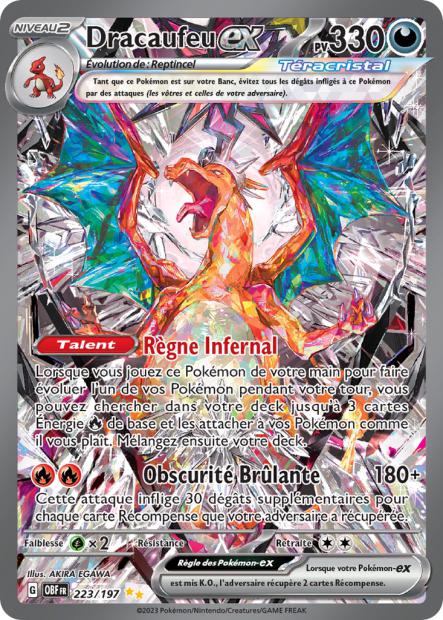 223/197 - Dracaufeu ex - EV03 Flammes Obsidiennes