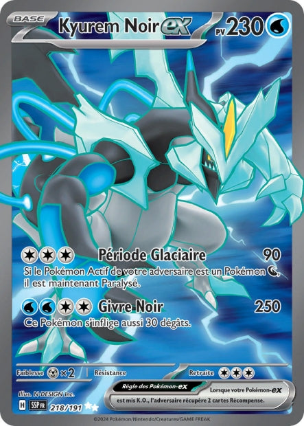 218/191 - Kyurem Noir ex - EV8 Étincelles Déferlantes