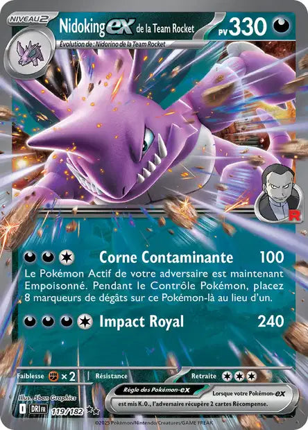 119/182 - Nidoking ex de la Team Rocket - EV10 Rivalités Destinées