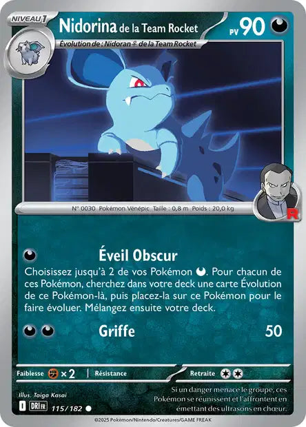115/182 - Nidorina de la Team Rocket - EV10 Rivalités Destinées