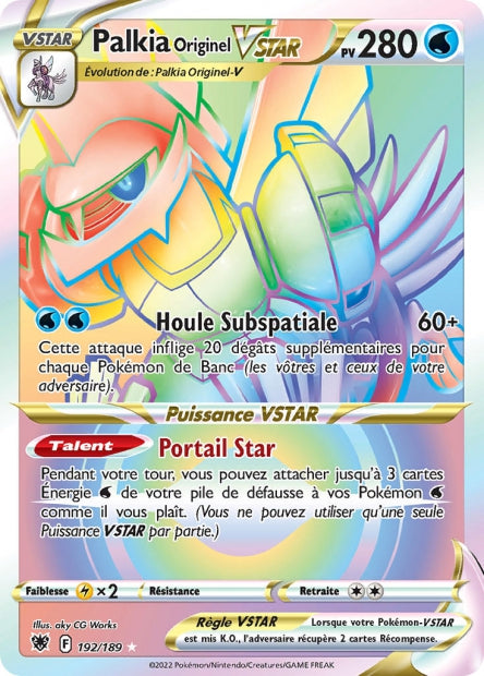 192/189 - Palkia Originel-VSTAR - EB10 Astres Radieux