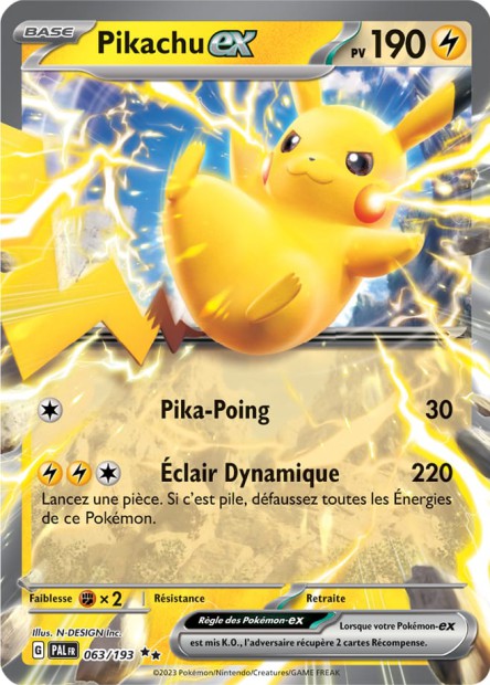 063/193 - Pikachu ex - EV02 Évolutions à Paldea