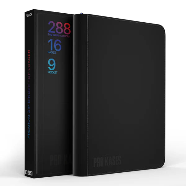 Prokases - Zip Binder Noir capacité / 288 toploaders