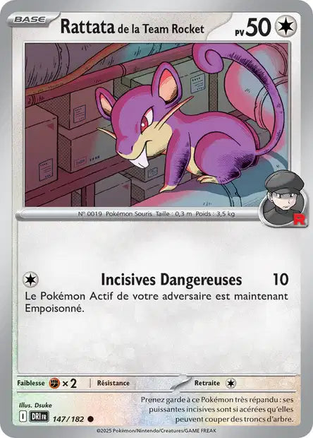 147/182 - Rattata de la Team Rocket - EV10 Rivalités Destinées