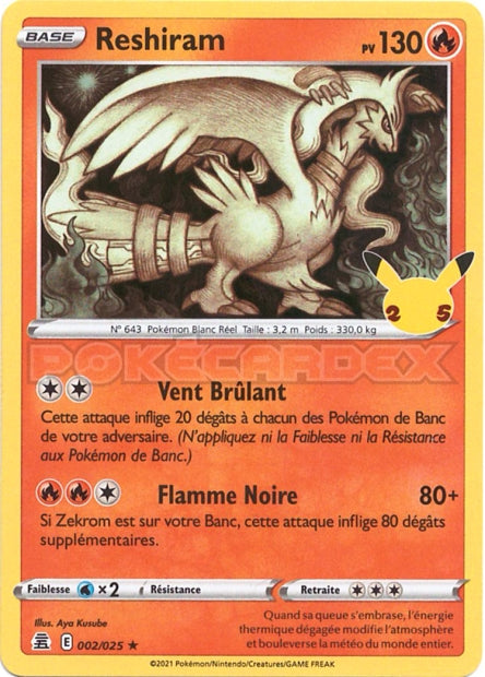 002/025 - Reshiram - EB7.5 Célébrations