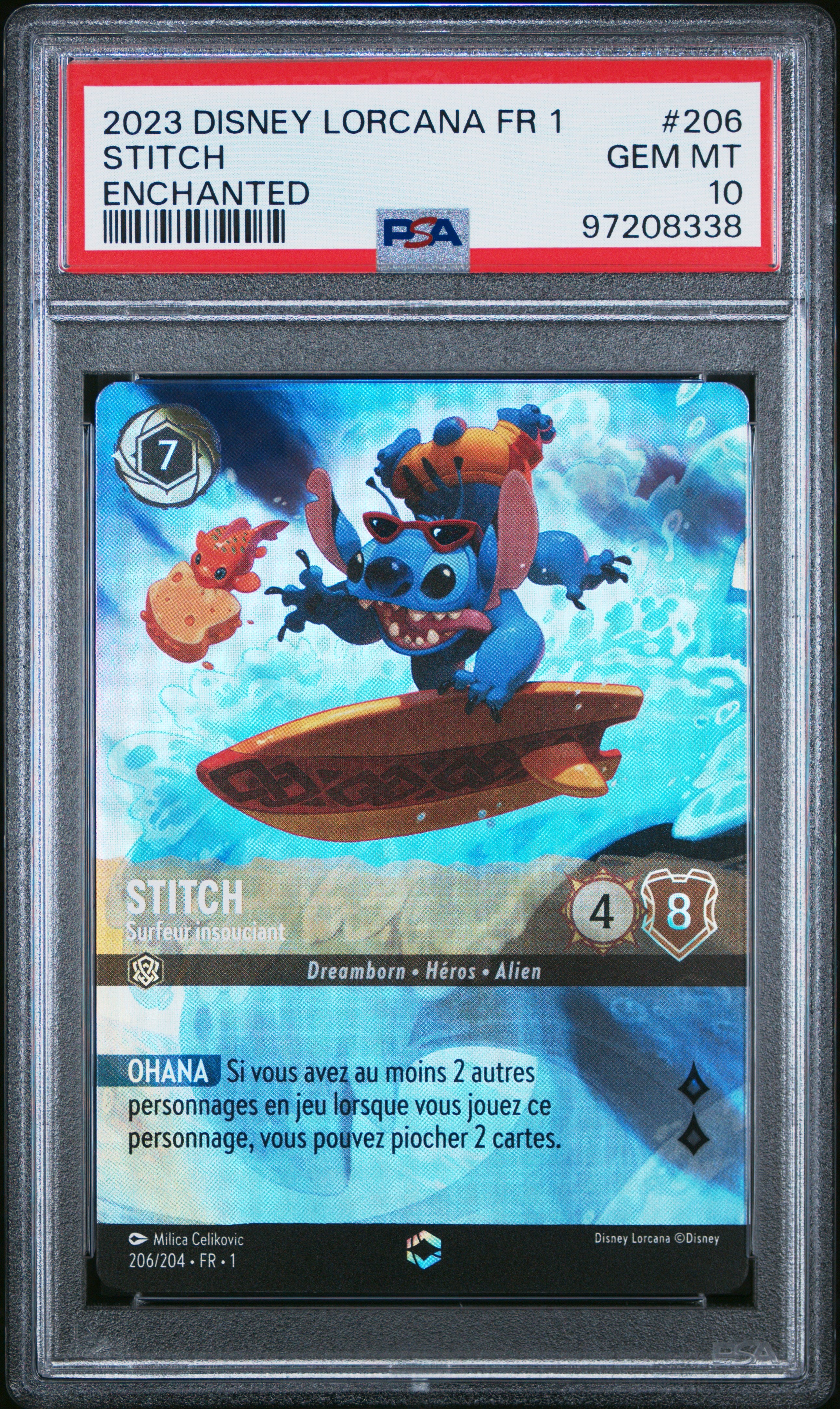Stitch 206/204 - Premier chapitre - Disney Lorcana - PSA 10