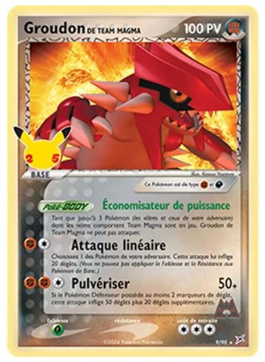 9/95 - Groudon de team magma - EB7.5 Célébrations