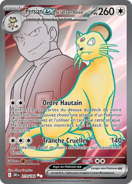 219/182 - Persian ex de la Team Rocket - EV10 Rivalités Destinées