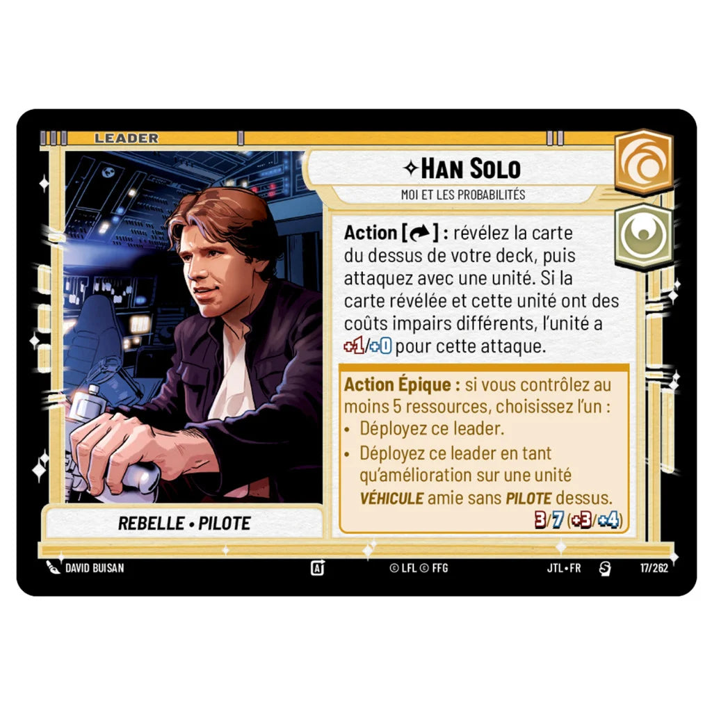 Deck de Démarrage - Star Wars Unlimited - Passage en Vitesse Lumière - Han Solo 🇫🇷