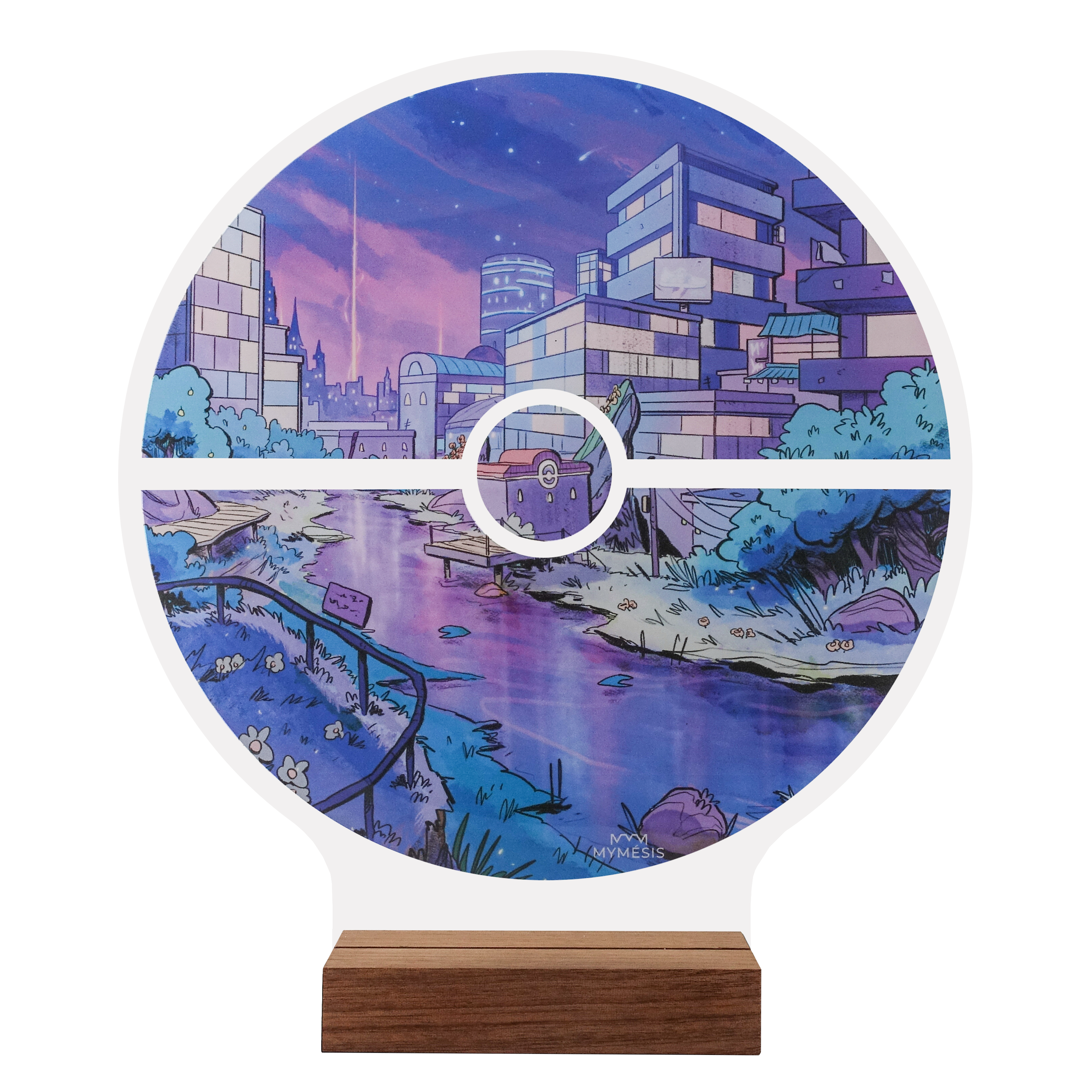 Porte carte Pokémon - Myméball : Ville nocturne
