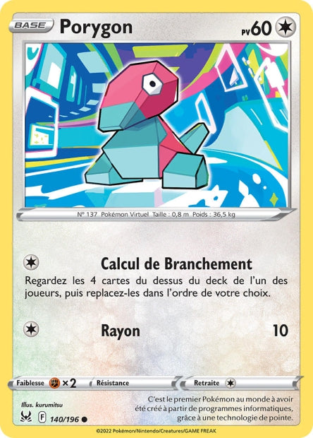 140/196 - Porygon - EB11 Origine Perdue