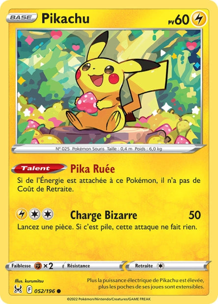 052/196 - Pikachu - EB11 Origine Perdue