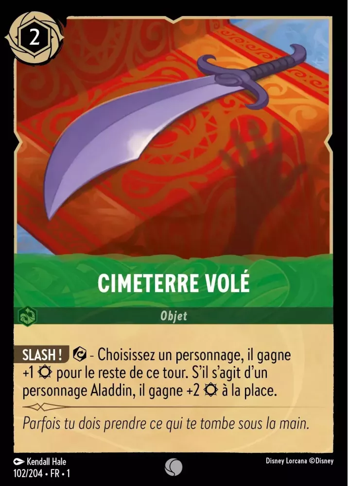 102/204 - Cimeterre Volé - Lorcana : Premier Chapitre