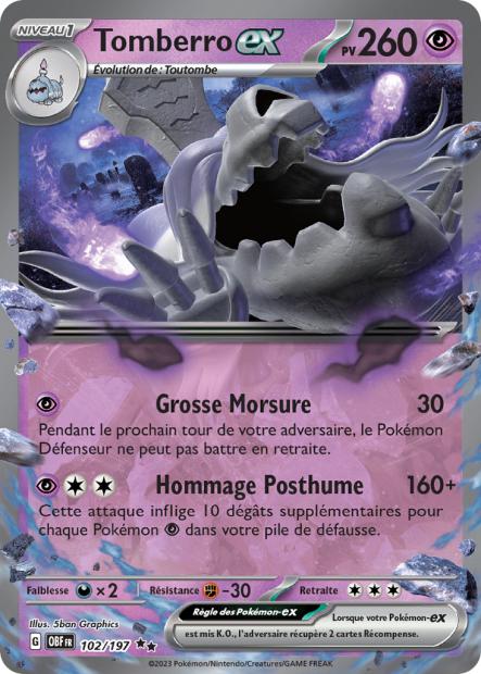 102/197 - Tomberro ex - EV03 Flammes Obsidiennes