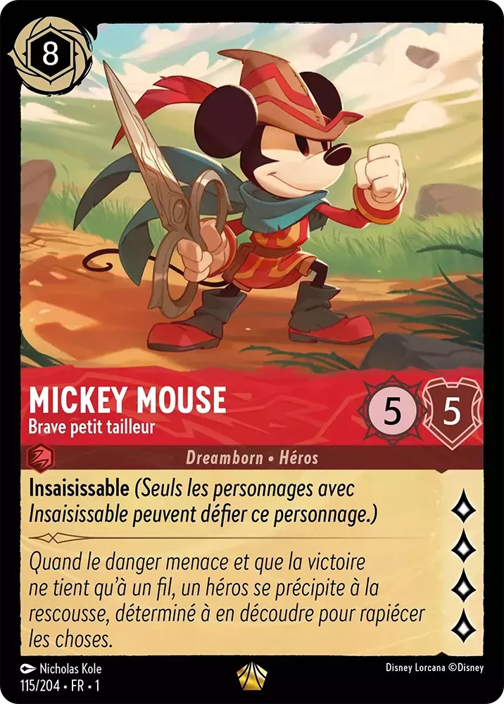 115/204 - Mickey Mouse - Lorcana : Premier Chapitre