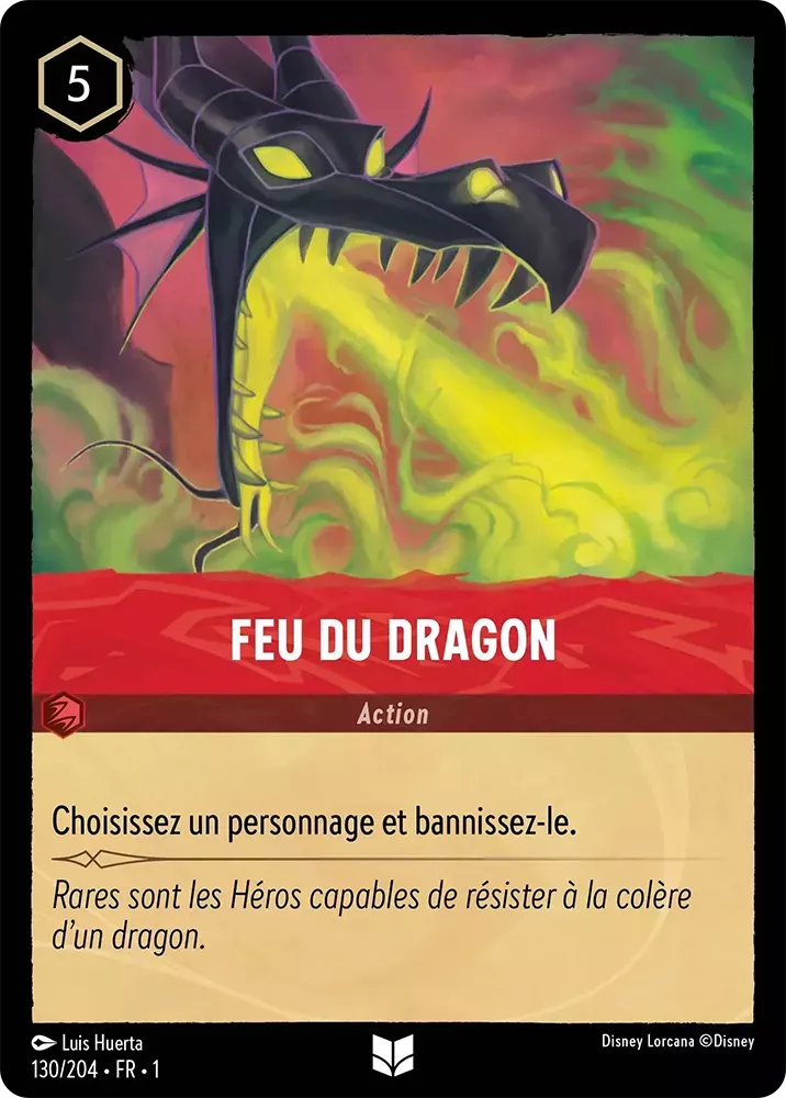 130/204 - Feu du dragon - Lorcana : Premier Chapitre