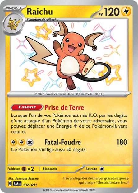 132/91 - Raichu - EV4.5 Destinées de Paldea