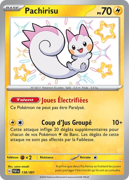 138/91 - Pachirisu - EV4.5 Destinées de Paldea