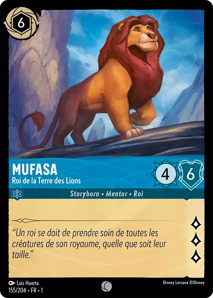 155/204 - Mufasa - Lorcana : Premier Chapitre