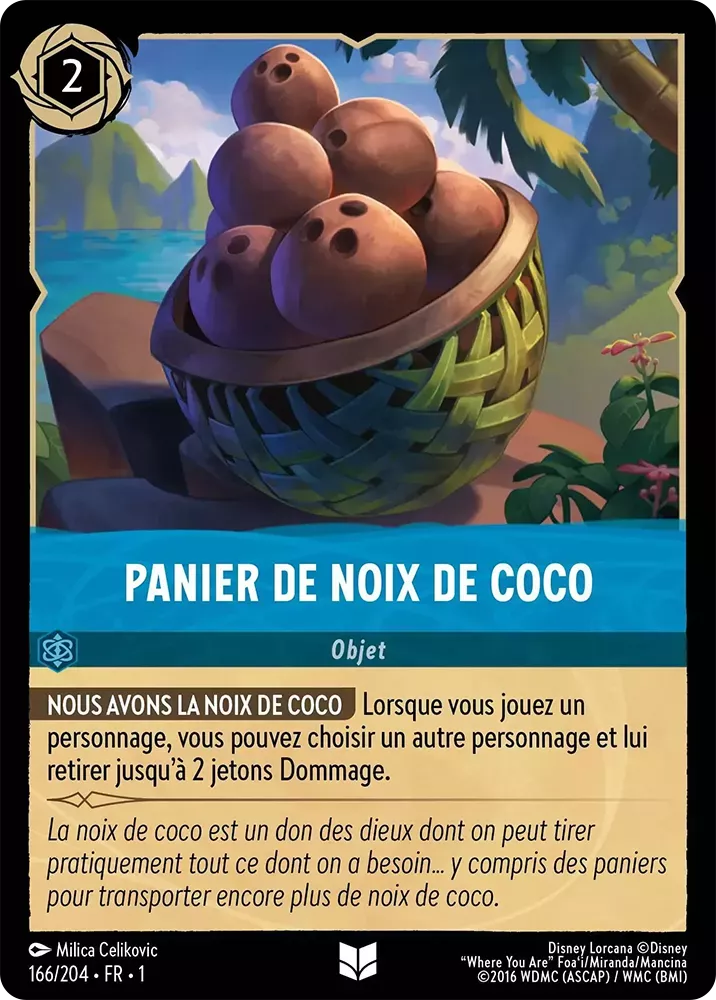 166/204 - Panier de noix de coco - Lorcana : Premier Chapitre