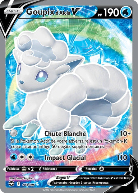 173/195 - Goupix d'Alola-V - EB12 Tempête argentée