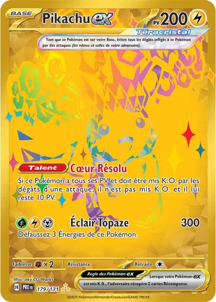 179/131 - Pikachu ex - EV8.5 Évolutions Prismatiques