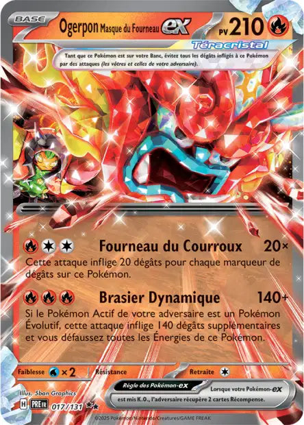 017/131 - Ogerpon Masque du Fourneau ex - EV8.5 Évolutions Prismatiques