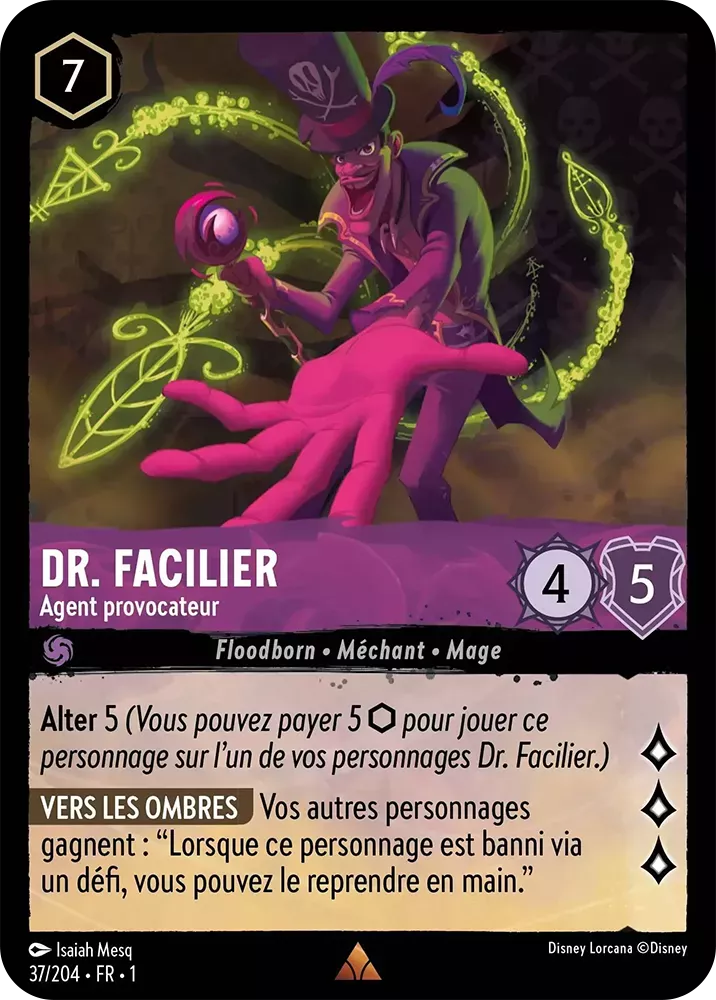 037/204 - Dr. Facilier - Lorcana : Premier Chapitre