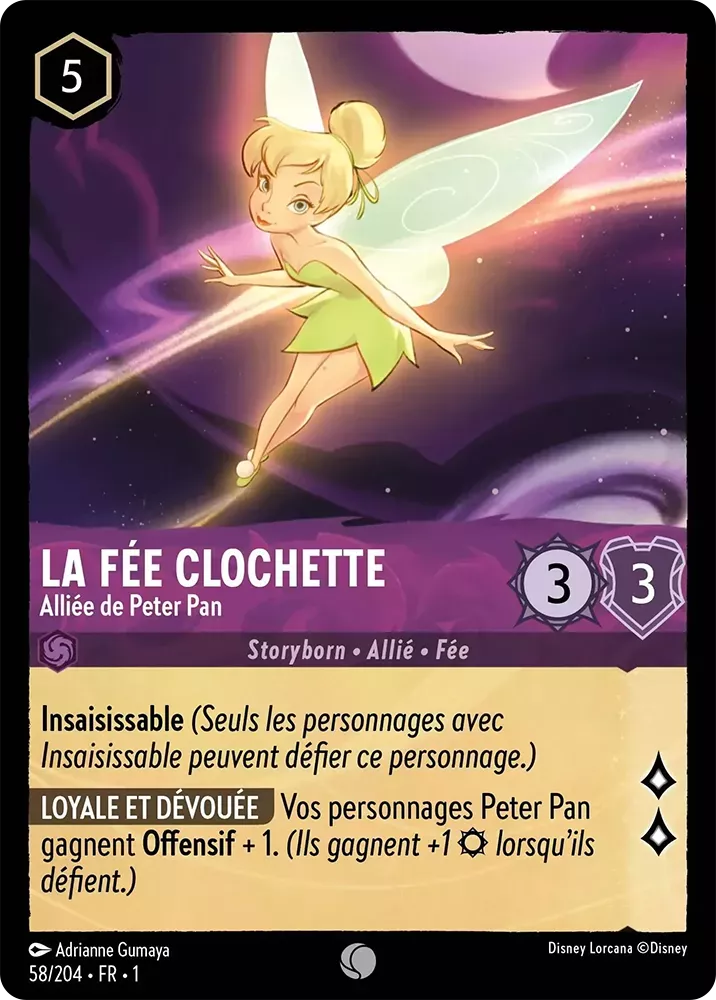 058/204 - La Fée Clochette - Lorcana : Premier Chapitre