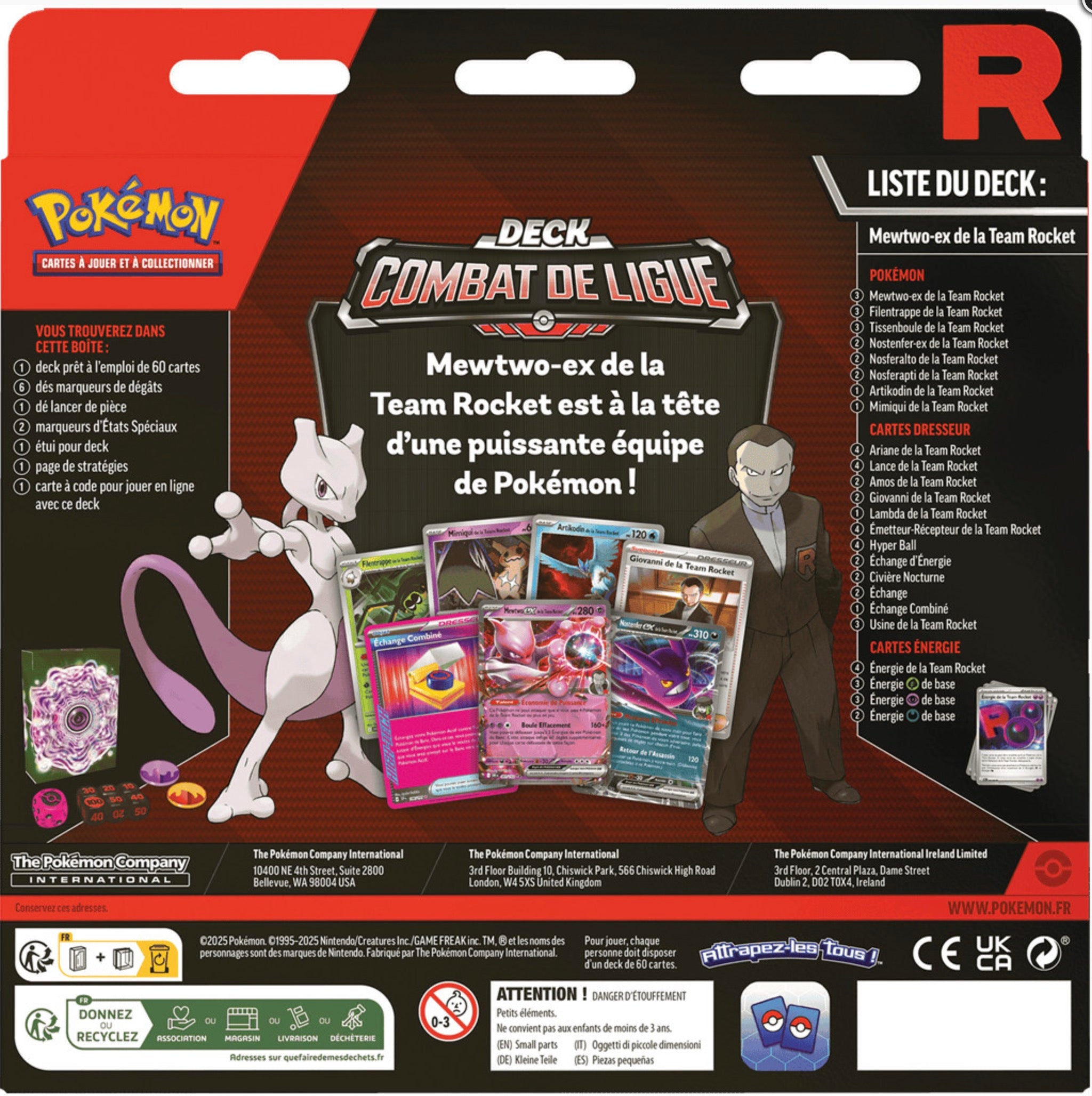 Deck - Pokemon - Deck de combat de ligue Mewtwo de la team rocket