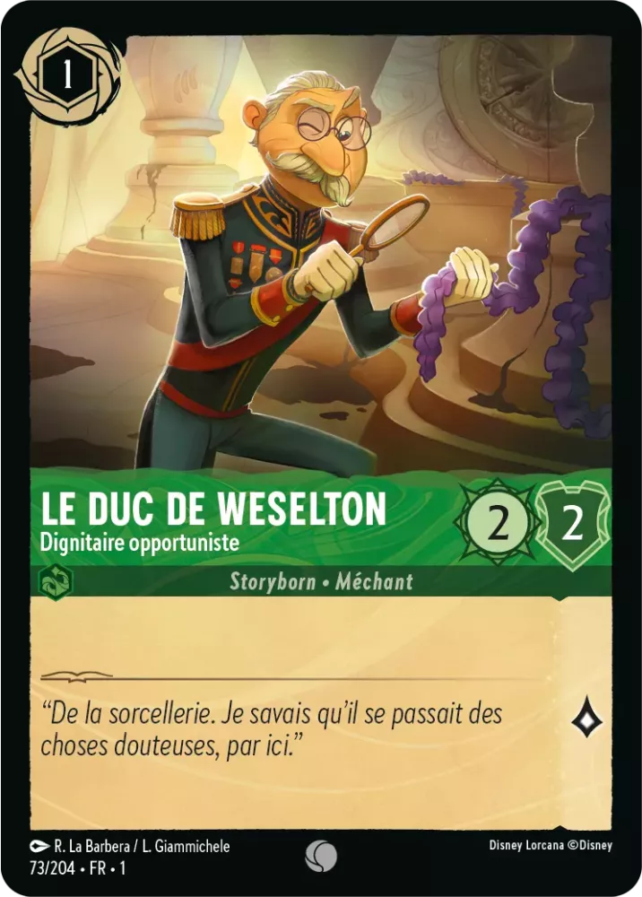 073/204 - Le Duc de weselton - Lorcana : Premier Chapitre