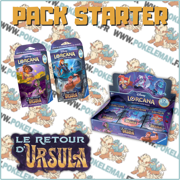 [20.06.24] Pack Starter Disney Lorcana - Chapitre 4 - Le Retour D'Ursula (display, decks)  🇫🇷