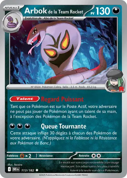 113/182 - Arbok de la Team Rocket - EV10 Rivalités Destinées