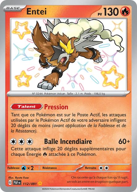 112/91 - Entei - EV4.5 Destinées de Paldea