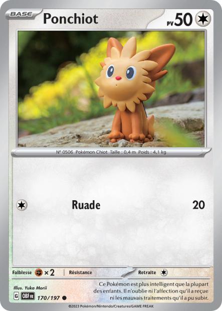 170/197 - Ponchiot - EV03 Flammes Obsidiennes