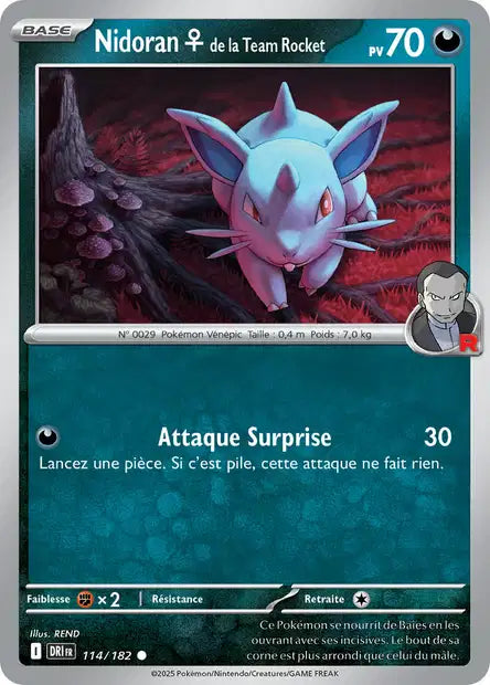 114/182 - Nidoran♀ de la Team Rocket - EV10 Rivalités Destinées