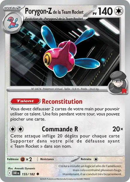 155/182 - Porygon-Z de la Team Rocket - EV10 Rivalités Destinées